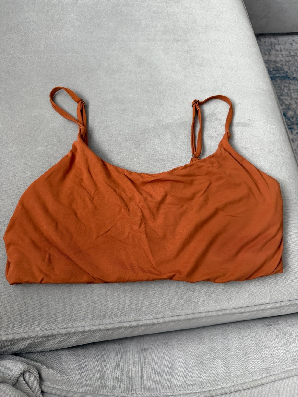 Andie Maui Rust Orange Adjustable Strap Bikini Top